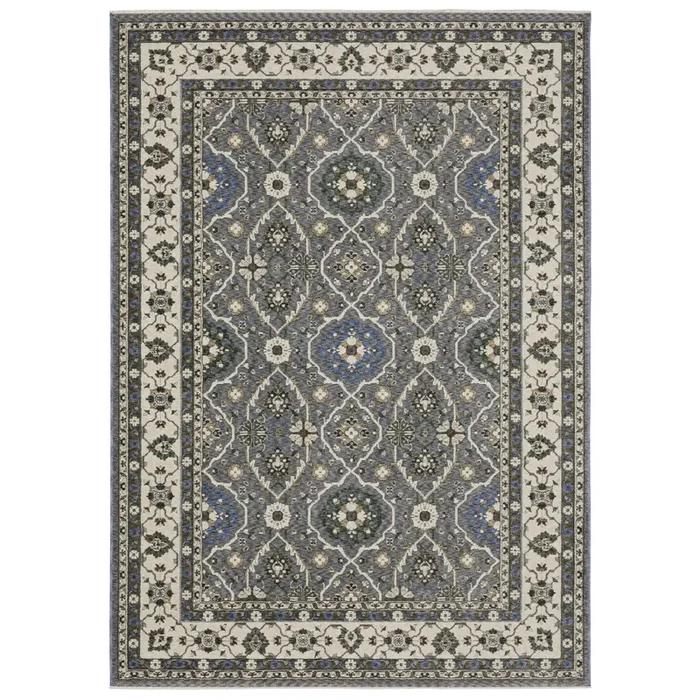 Oriental Weavers Sphinx HASTINGS HA07H Blue Floral Rugs