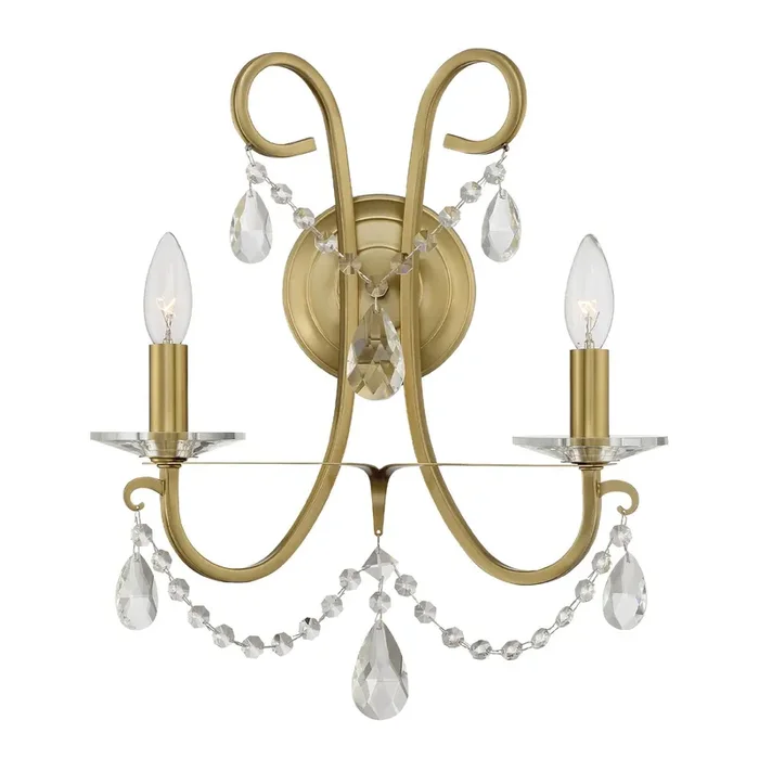 Othello 2 Light Vibrant Gold Sconce
