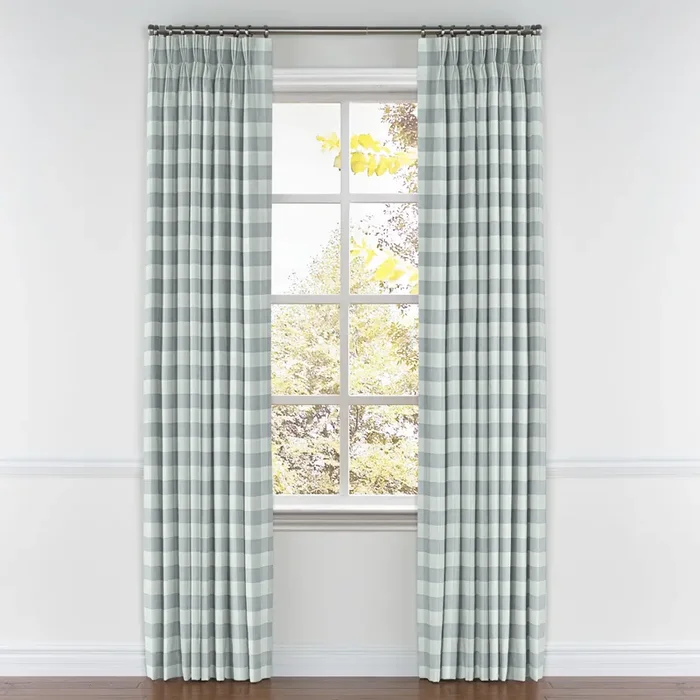 Pinch Pleat Drapery in Foxy Plaid – Dusk