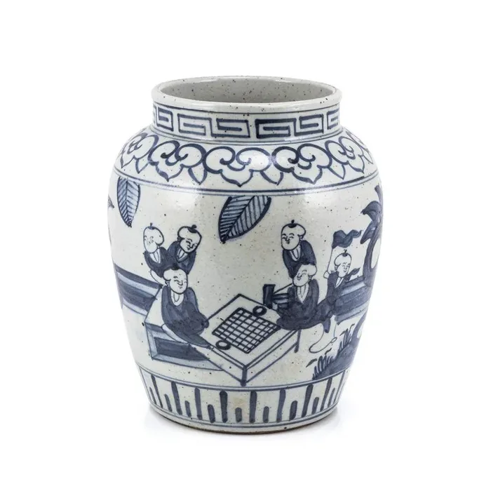 Playing Chess Open Top Jar