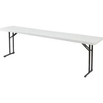 Rectangle Folding Table 30Hx18Wx72″L Gray Speckled