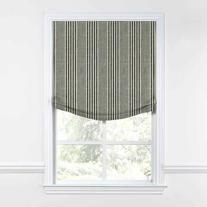 Relaxed Roman Shade in All Lined Up – Loon