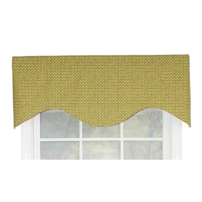 RLF Home Cabana Cornice 100% Cotton with Fully Lined 3″ Rod Pocket Valnance for Windows 50″ x 17″ Sage