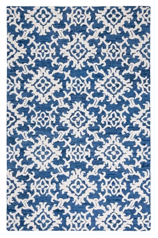 Safavieh Blossom Blm104N Navy/Ivory Rug
