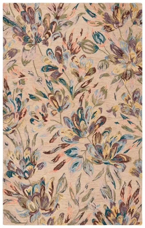 Safavieh Blossom Blm462B Beige/Purple Rug
