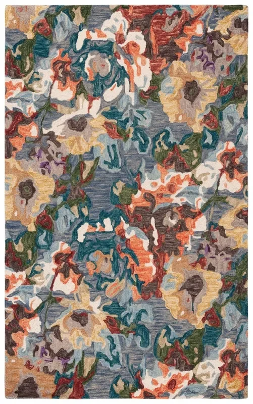 Safavieh Blossom Blm464L Light Blue/Rust Rug