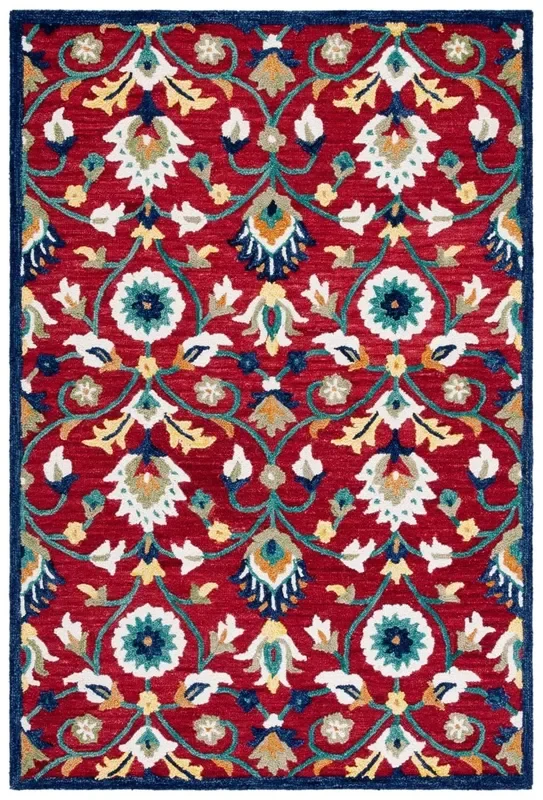 Safavieh Blossom Blm562Q Red/Ivory Rug