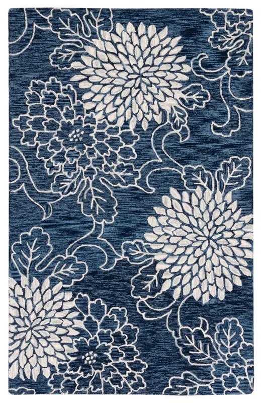 Safavieh Jardin Jar602N Navy/Ivory Rug