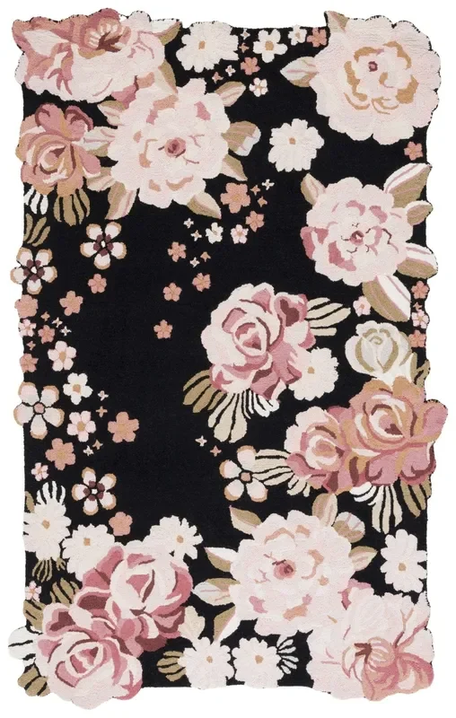 Safavieh Jardin Jar737Z Black/Pink Rug