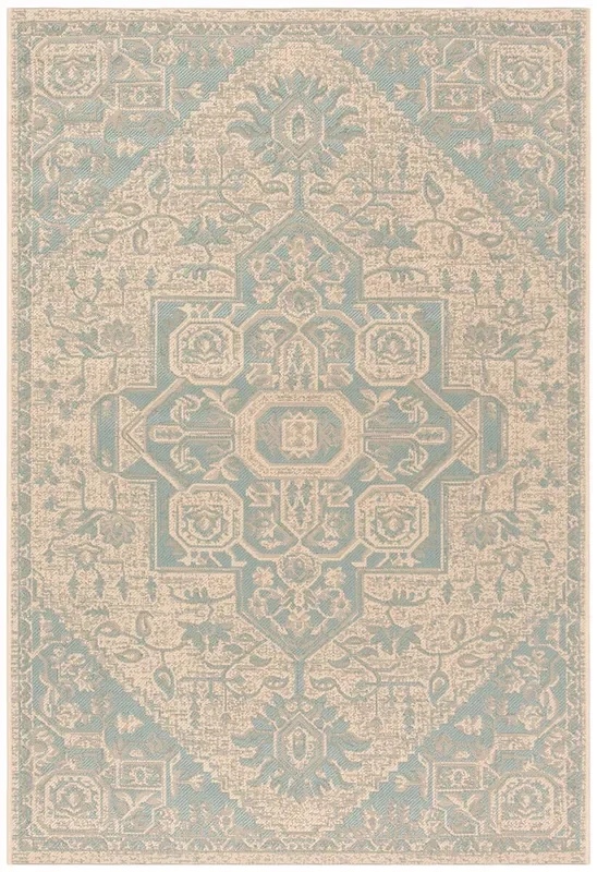 Safavieh Linden Lnd138K Aqua / Cream Rugs