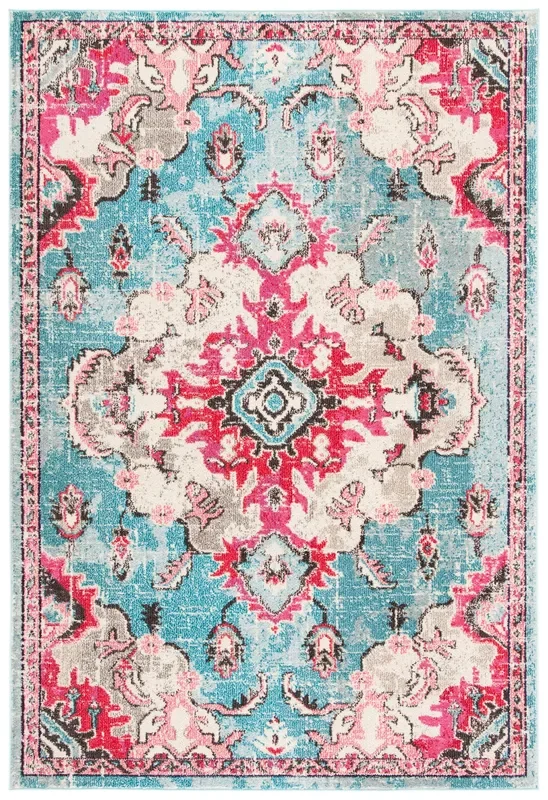 Safavieh Madison Mad484K Light Blue/Fuchsia Rugs