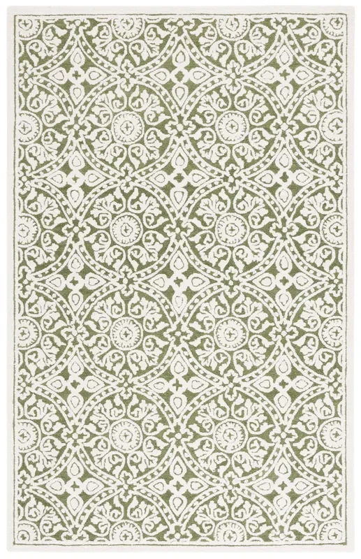 Safavieh Metro Met256Y Green/Ivory Rug