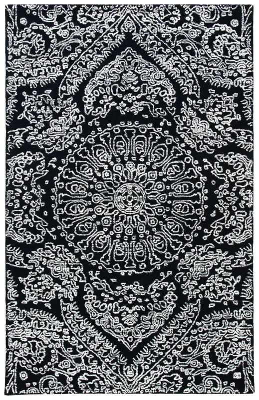 Safavieh Metro Met993Z Black/Ivory Rugs
