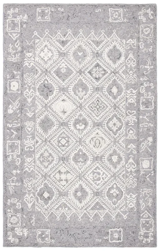 Safavieh Micro-Loop Mlp517G Ivory/Grey Rugs