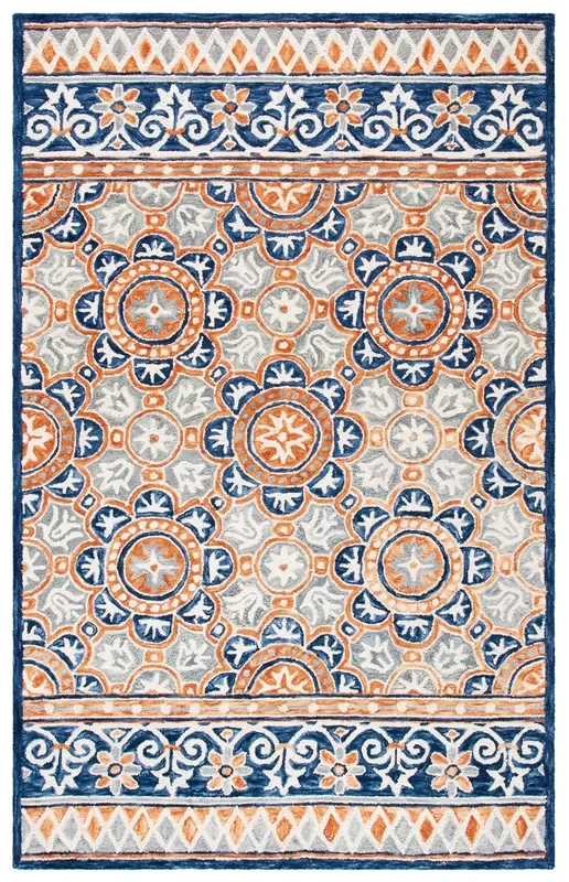 Safavieh Micro Loop Mlp635T Brown/Blue Rug