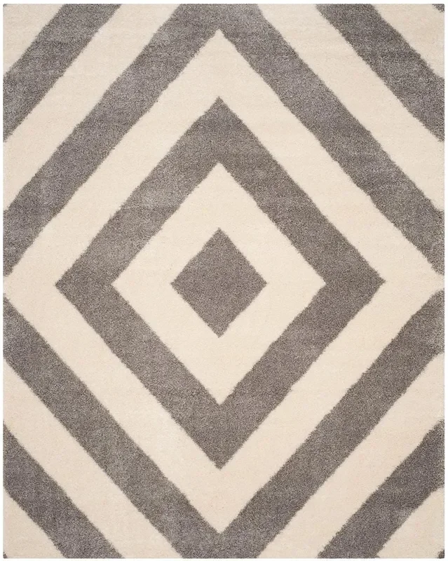 Safavieh Portofino Shag Pts217A Ivory / Grey Rugs