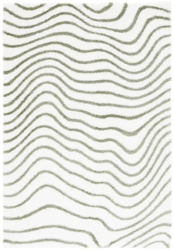Safavieh Tahoe Shag Tho680W Ivory/Green Rug