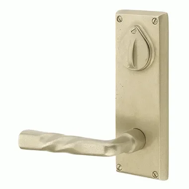Sandcast Rectangular Keyed Style Passage Entryway Set (Tumbled White Bronze Finish)