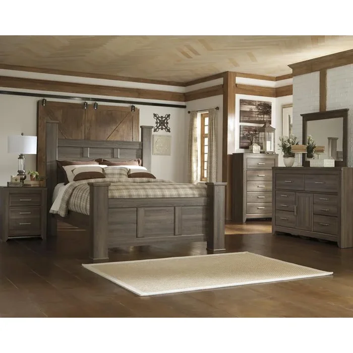 Signature Design by Ashley Juararo B251B42 7 pc Queen Poster Bedroom Set