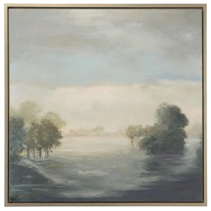 Silver Landscape Oil Painting on Canvas