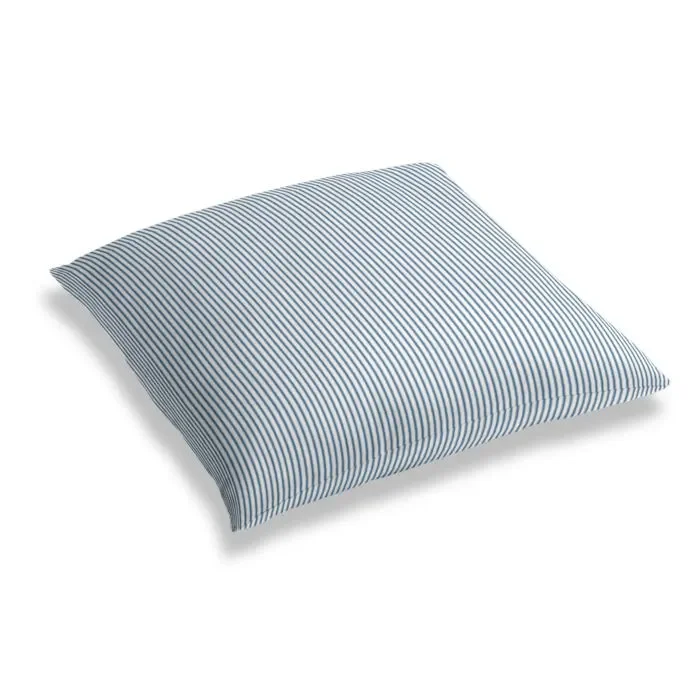 Simple Floor Pillow in Little White Line – Blueberry