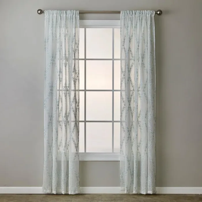 SKL Home By Saturday Knight Ltd Diamond Vine Window Curtain Panel – White
