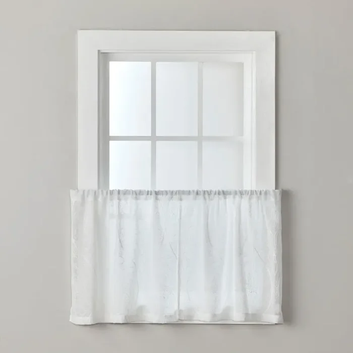 SKL Home By Saturday Knight Ltd Isabella Lace Curtain Tier Pair – 2-Pack – 56X36″, White