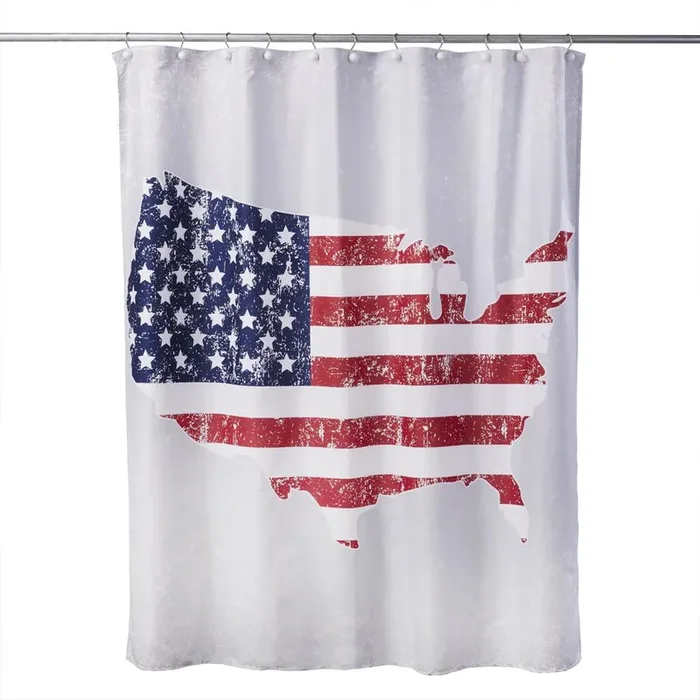 SKL Home Saturday Knight Ltd American Pride Shower Curtain – 70×72″, Multi