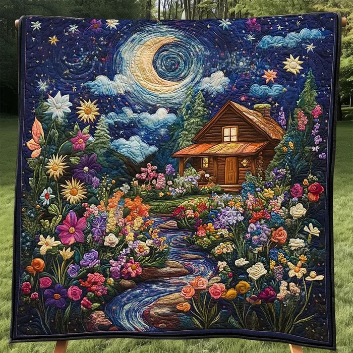 Starry Night Cottage Garden WJ1104008CL Quilt