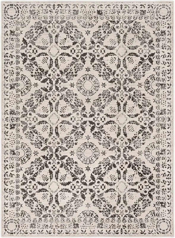 Surya Bahar Bhr-2318 Medium Gray, Charcoal, Beige, Taupe Rugs