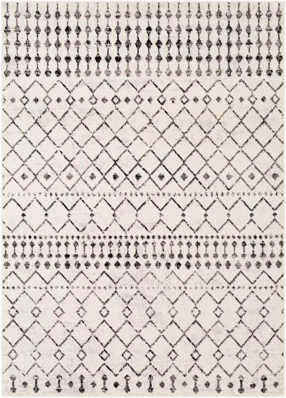 Surya Pisa Pss-2300 Black, Ivory, Medium Gray, Light Gray Rugs