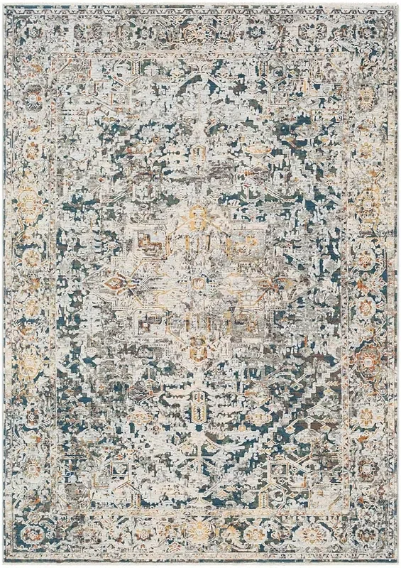Surya Presidential Pdt-2300 Pale Blue, Bright Blue, Medium Gray Rugs