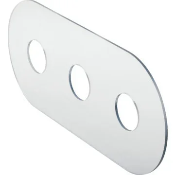 Three Handle Mirrored Acrylic Shower Valve Cover