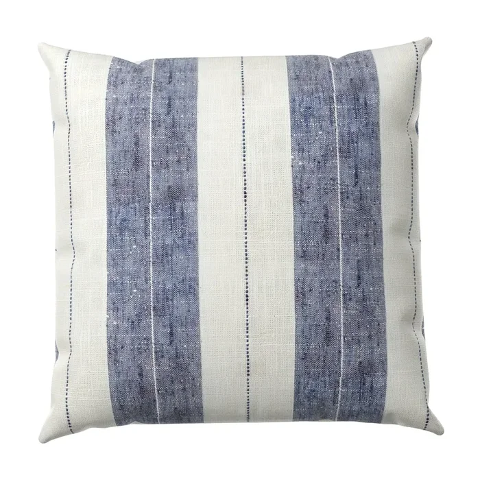 Throw Pillow in French Laundry Stripe – Navy