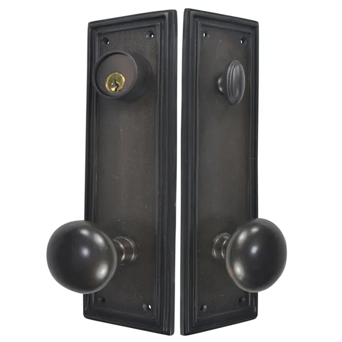 Traditional Square Single-Door Deadbolt Entryway Set
