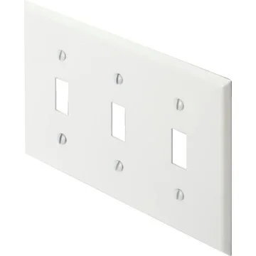 Triple Gang Toggle Switch Wall Plate – White – Package Of 10