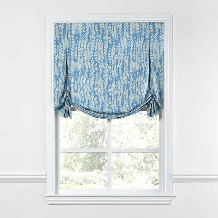 Tulip Roman Shade in Rope Walk – Persian Blue