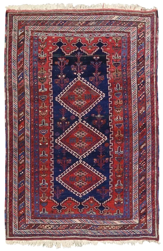 Vintage Afshar Handwoven Tribal Rug, J67632