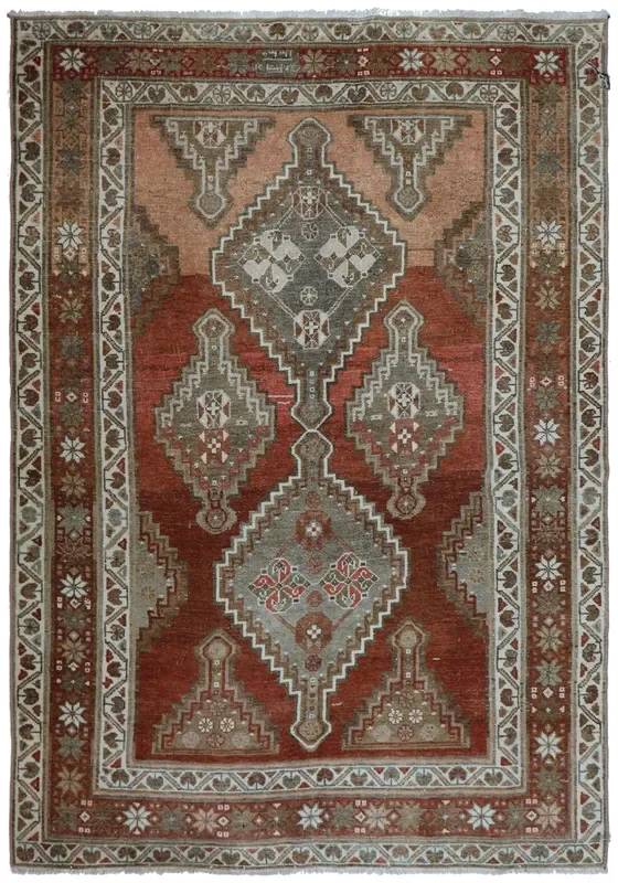 Vintage Bakhtiari Handwoven Tribal Rug, J67440