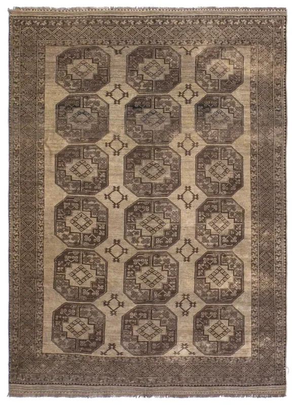 Vintage Ersari Handwoven Tribal Rug, J78029