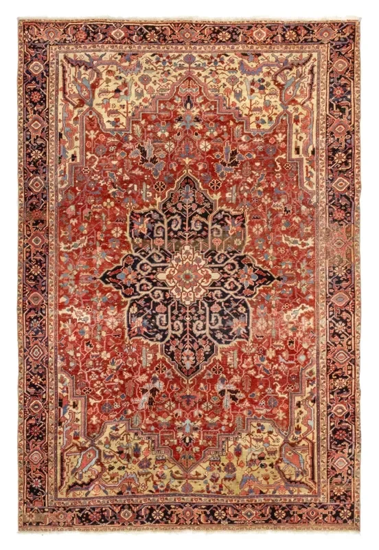 Vintage Heriz Handwoven Tribal Rug, J75679