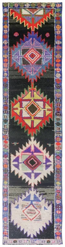 Vintage Herki Handwoven Tribal Rug, J71040