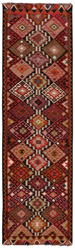 Vintage Herki Kilim Handwoven Tribal Rug, J67106
