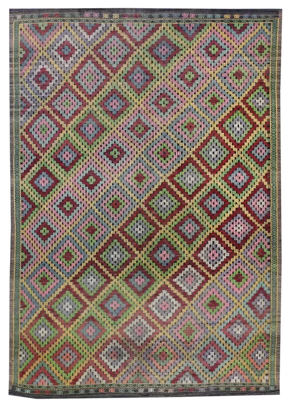 Vintage Jijim Handwoven Tribal Rug, J59063