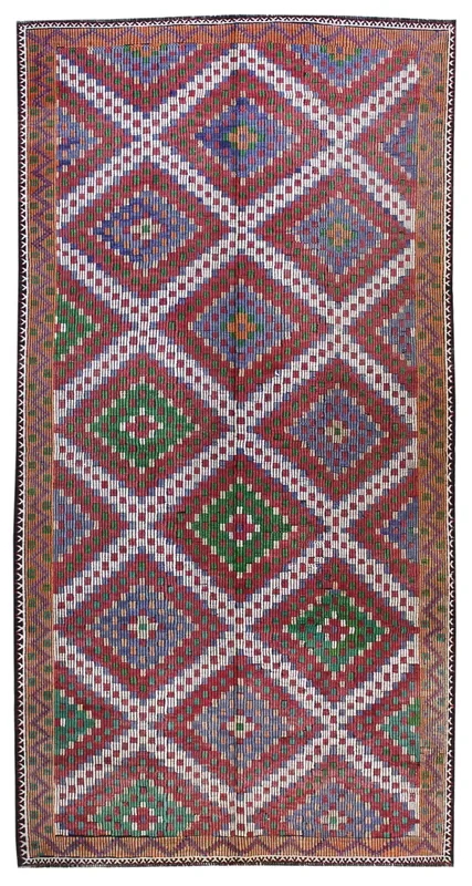 Vintage Jijim Handwoven Tribal Rug, J59080