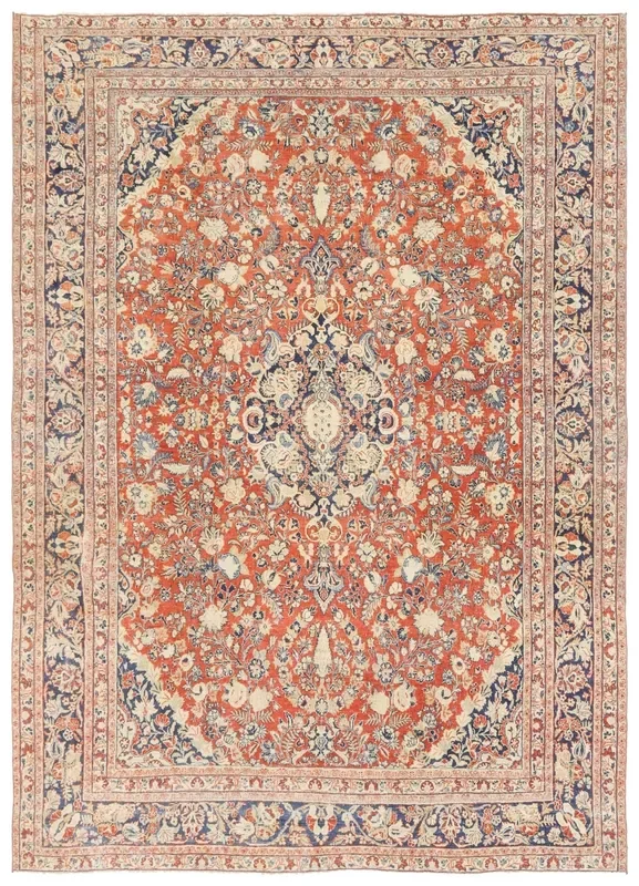 Vintage Kazvin Handwoven Traditional Rug, J73205