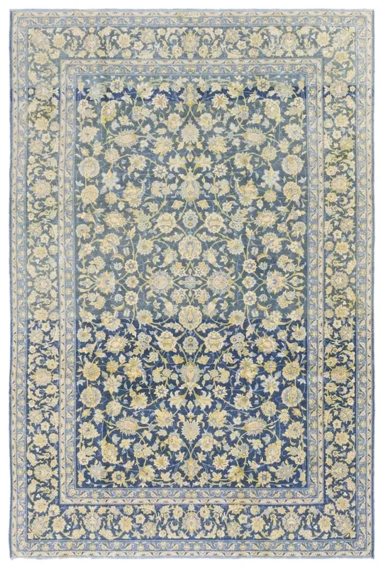 Vintage Keshan Handwoven Traditional Rug, J79401
