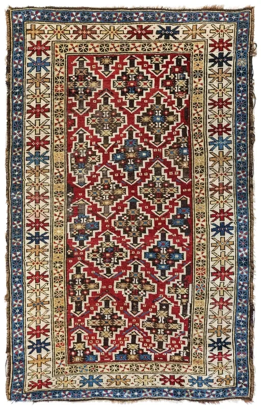 Vintage Kuba Handwoven Tribal Rug, J78954