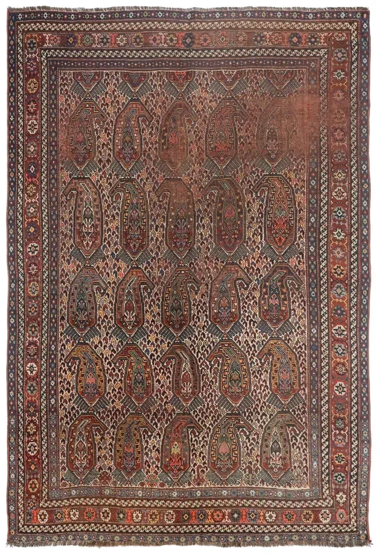 Vintage Qashqai Handwoven Tribal Rug, J70657
