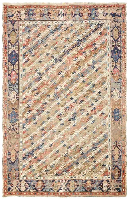 Vintage Soumak Handwoven Tribal Rug, J73306